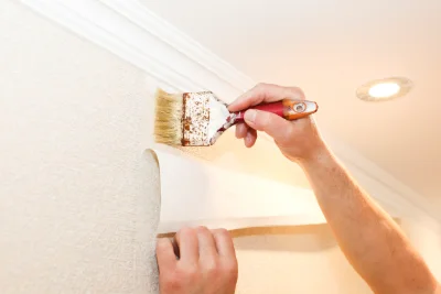 Pose de papier peint à Quatremare — revêtements muraux et toiles de verre